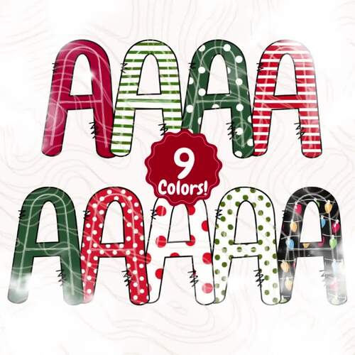 Christmas Bulletin Board Letters Alphabet Bundle by VividDoodle TPT