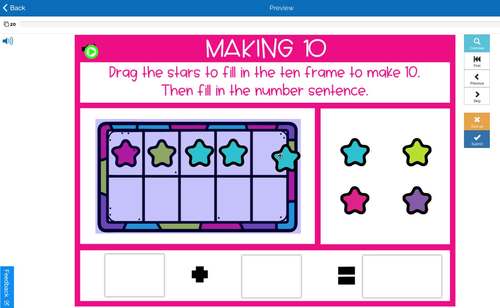 Making 10 | Distance Learning | Boom Cards™ by Freckled in Kinder