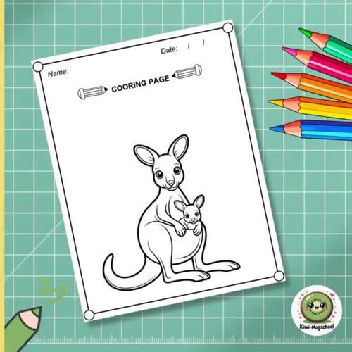[K-3] Kangaroo Body Parts Labeling Diagram Worksheets | Australian ...
