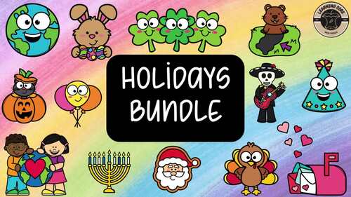 Holidays Worksheets Bundle Packets Math Literacy PreK Kindergarten ...