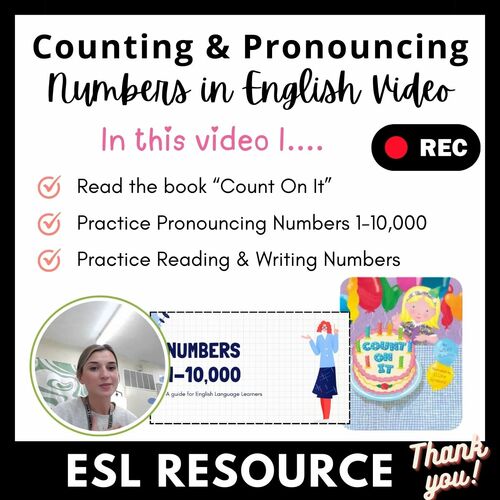 Preview of Counting & Pronouncing Numbers in English Video