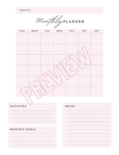 Monthly Planner Template by Slay School Therapy | TPT