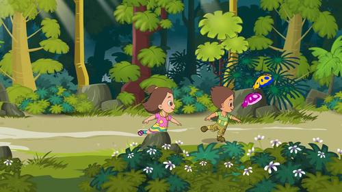 Ring-A-Round The Rosie (with lyrics) | Nursery Rhymes by EFlashApps