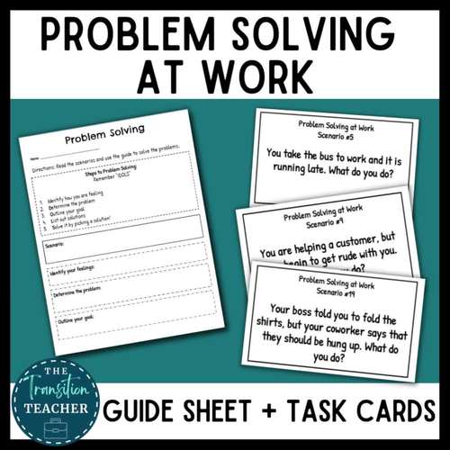Problem Solving at Work | Printable or Digital Task Cards | TPT
