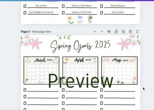 Printable Spring Calendar 2025 (March April & May), Spring Activities ...