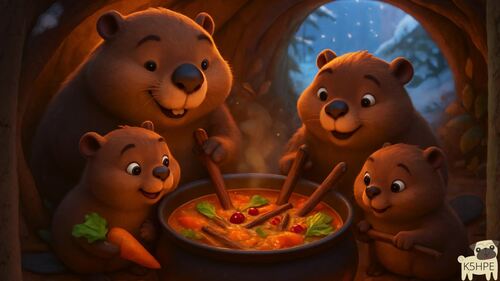 Preview of Music: Beaver Soup Winter Song Classroom Songs Reading Lyrics Sing-along