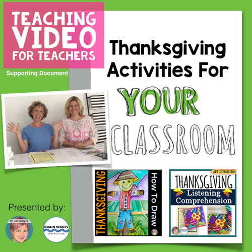 Preview of FREE Thanksgiving Activities to support LISTENING COMPREHENSION