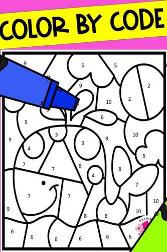 SUMMER Color by Number Code 1 to 20 Math Coloring Pages OCEAN ANIMALS