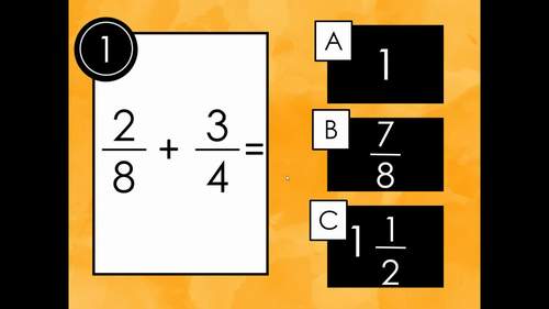 Adding Fractions Digital Game by Wendy Smith | TPT