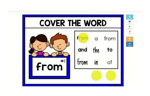 Find and Cover Sight Words: List 1 Boom Cards | Distance Learning