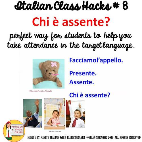 Preview of Italian Class Transition Video Role for CI TCI TPRS and 90% Target Language