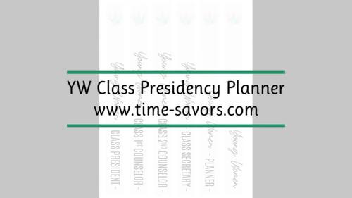EDITABLE 2023 Young Women Class Presidency Planner - INSTANT DOWNLOAD