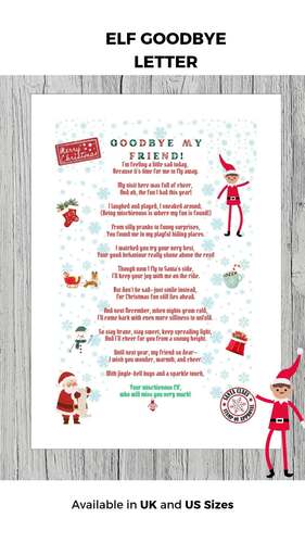 Printable Elf Departure Letter, North Pole Goodbye Note, Christmas ...