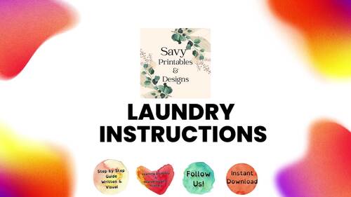 Laundry Skills Step-by-Step Visual Guide for All Learners | TPT