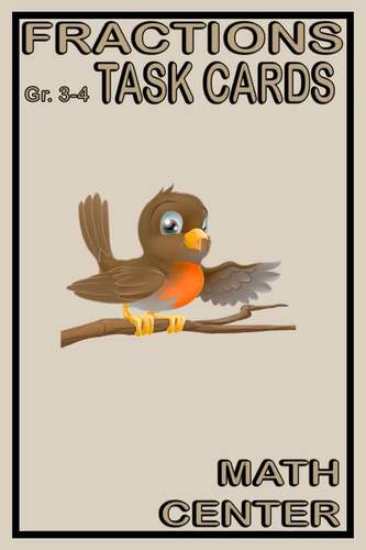Visual Models & Equivalent Fractions Task Cards | 3rd–4th Grade Math Center