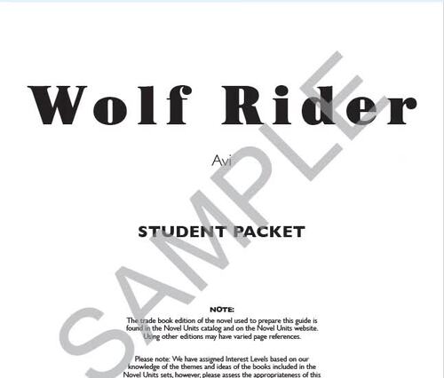Wolf Rider Novel Units® Student Packet Novel Study | TPT