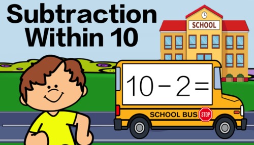 Preview of Subtraction Within 10: Math Brain Break