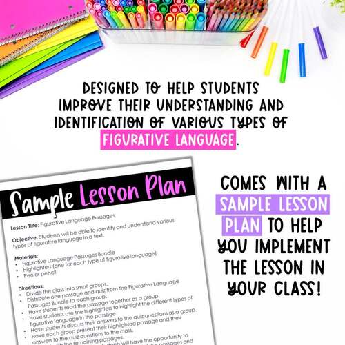 Figurative Language Passages Bundle | 3rd to 6th Grade | TPT