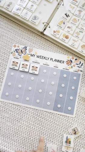Editable Weekly Schedule for Kids, Montessori Visual Schedule Task Daily Routine