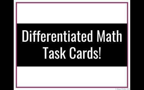 Laws of Exponents Differentiated Digital and Printable Task Cards Activity