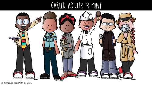 Career 3 clip art, Adults, occupation, job Mini by Melonheadz Clipart