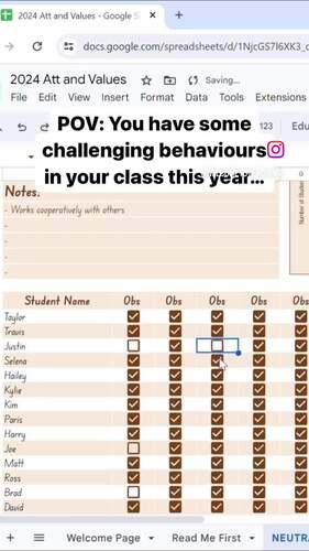 (Excel) Student Behaviour Tracker by Welcome to Teaching | TPT