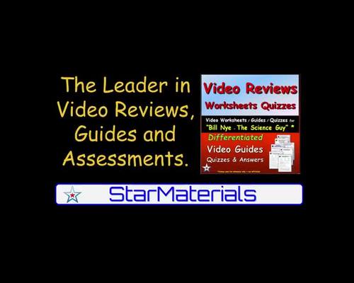 Preview of How to Use StarMaterials Video Reviews / Worksheets and Quizzes.