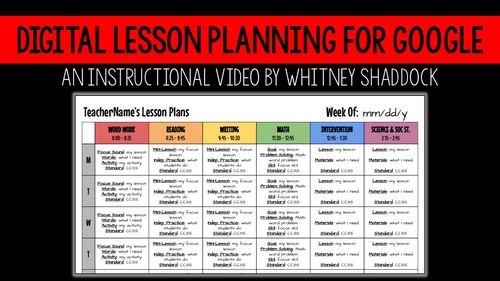 Preview of Digital Lesson Plans Video