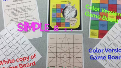 Periodic Table of Elements Reading Worksheets & Beat the Clock Game Bundle