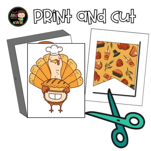 Gratitude Feast Bulletin Board Kit Thanksgiving Door Decor Editable