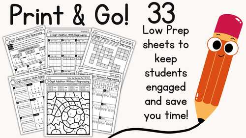Fun Triple Digit Addition 3rd Grade Worksheets Adding Within 1000 Full Math Unit