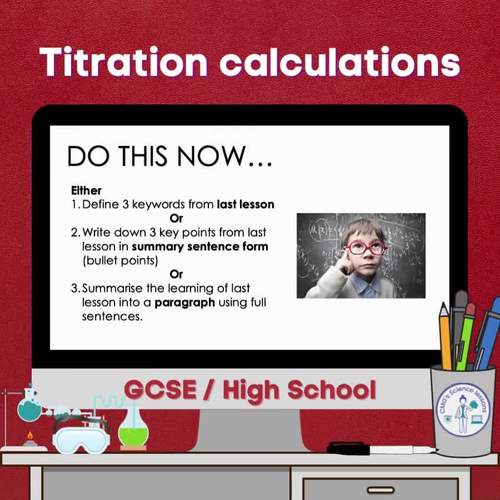 Titration calculations (GCSE) by CMGs Science lessons TPT