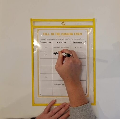 Place Value 3- digit standard, expanded, and worded form activity