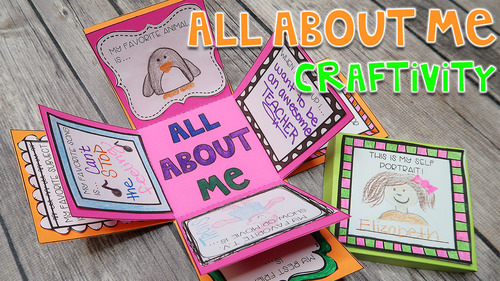 Preview of All About Me Craftivity with Tutorial Video