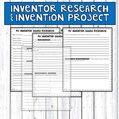 Inventors & Inventions Research Project Inventors Brochure by Joyful 4th