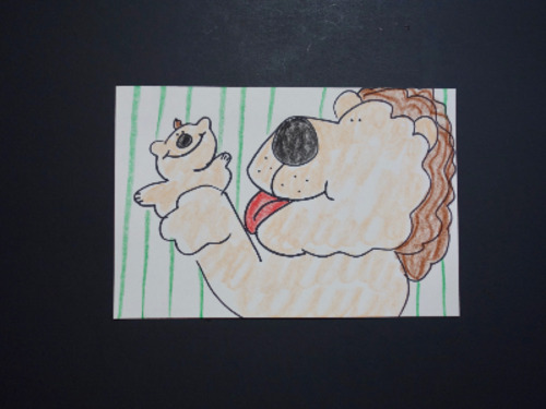 Preview of Let's Draw Papa Lion with Cub (Father's Day)!