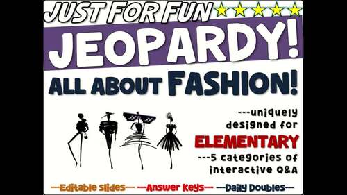 Elementary "FOR FUN" Jeopardy BUNDLE! 25 separate handouts ...