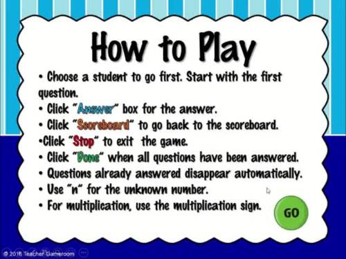 Algebraic Expressions Mini Game by Teacher Gameroom | TPT