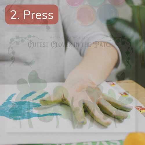St Patricks Day Handprint Craft, March Four Leaf Clover Craft Activity ...