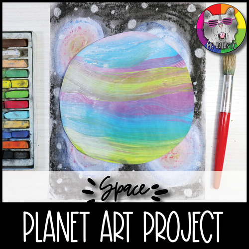 Preview of Space Art Project, Planet Art Lesson Activity for Primary
