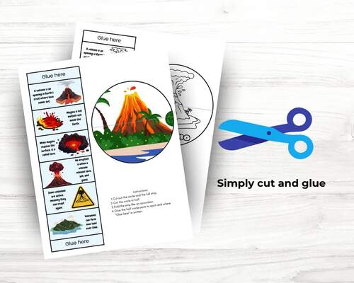 Volcano Fold Out Craft Earth Science Activity by Golden Ash Designs