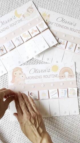Editable Chore Chart Girls Routine Char Unicorn Princess Fairy Flip ...