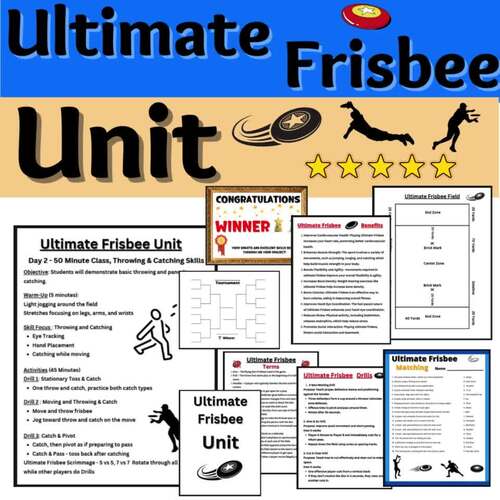 Ultimate Frisbee Unit PE Physical Education Class Lesson Plans Resource