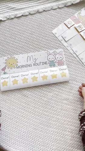 Toddlers Routine Flip Chart Editable Morning Routine Chart Kids Daily Schedule
