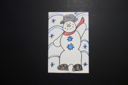 Preview of Let's Draw a Snowman in a Snowdrift!