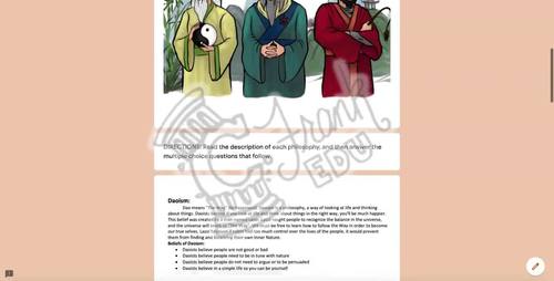 Chinese Philosophies (Distance Learning: 2 Google Forms Lessons!)