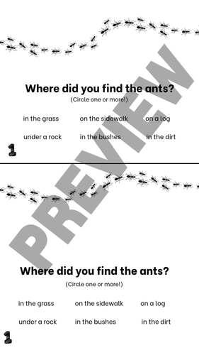 Ant Observation Booklet | Outdoor Science Activity | Nature Walk Journal