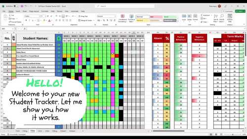 Comprehensive Student Tracker (Full Academic Year) by Scroll & Scholar