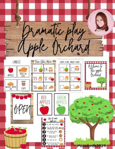 Apple Orchard Dramatic Play by Missdprek | TPT