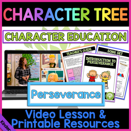 Preview of Perseverance 1 of 4 | Character Education for Kindergarten